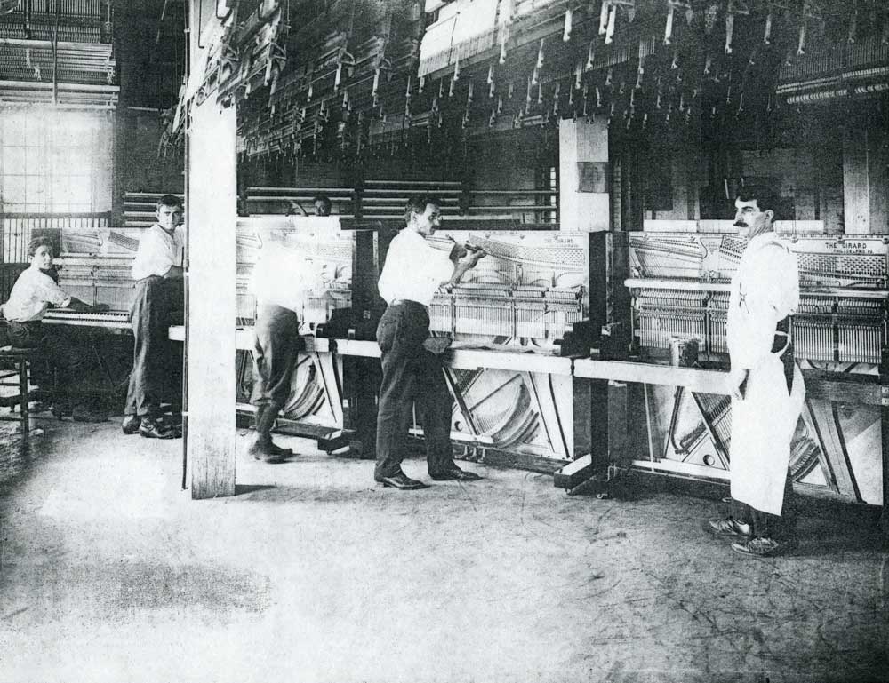 Workers at Cunningham Piano Company