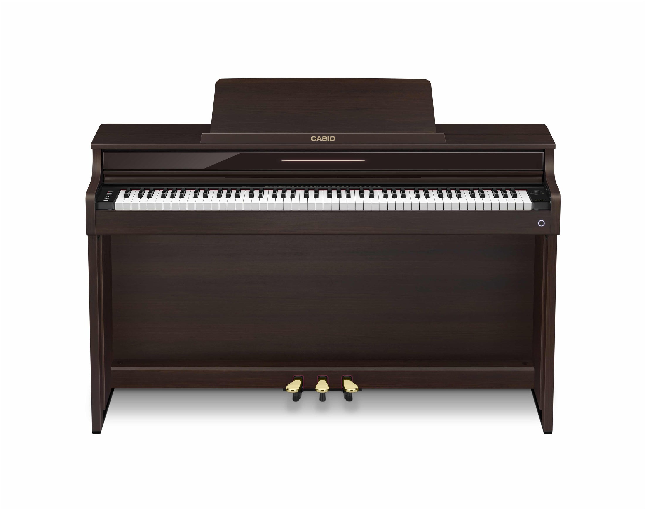 Casio Celviano AP-550 Digital Piano with 88 Wooden Keys and Matching Bench - Brown