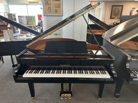 Samick SG-140A 4'7" Petite Baby Grand Piano in Polished Ebony with Matching Bench