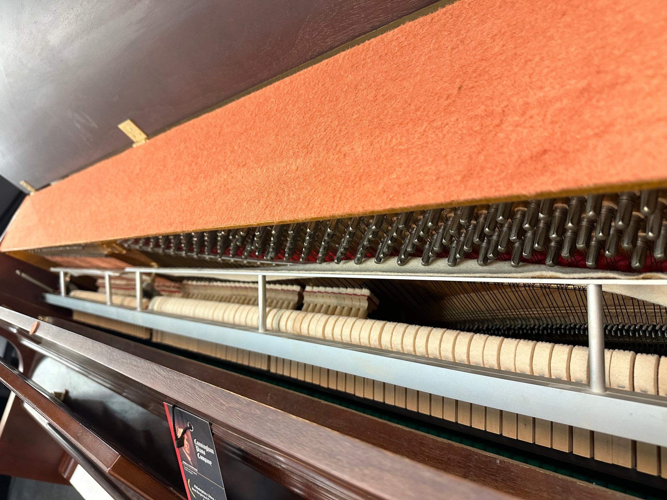 Bergmann Console Piano in Cherry French Provincial Design