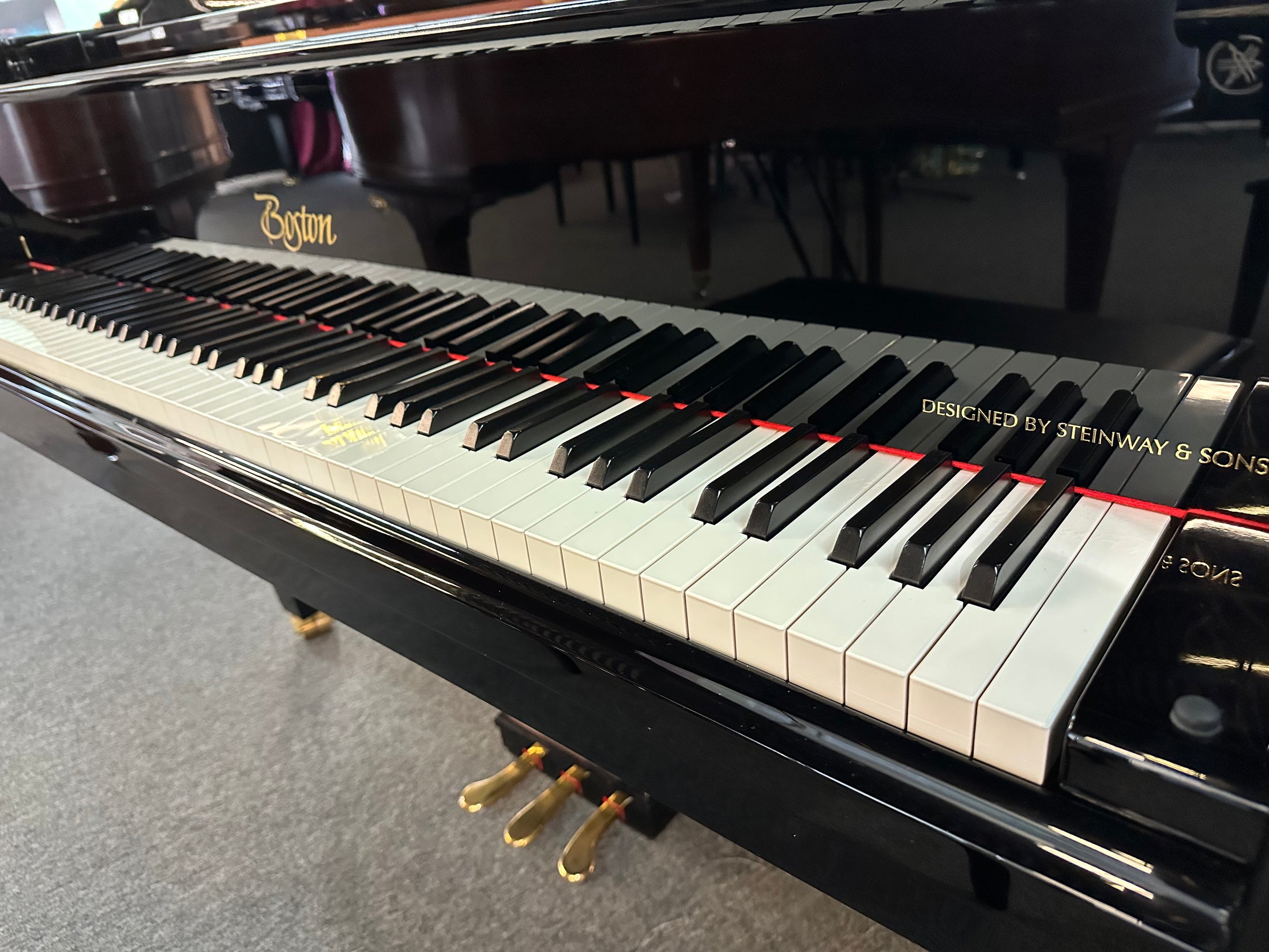 Boston GP-163 5'4" Grand Piano in Polished Ebony Finish