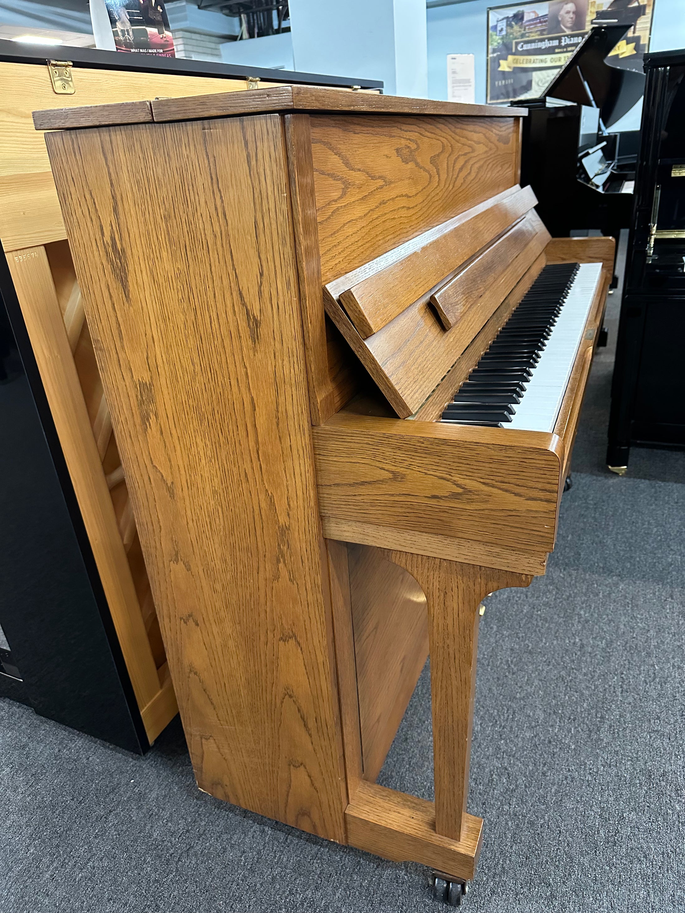 Young Chang 45" Upright Piano in Oak Finish - Pre-Owned