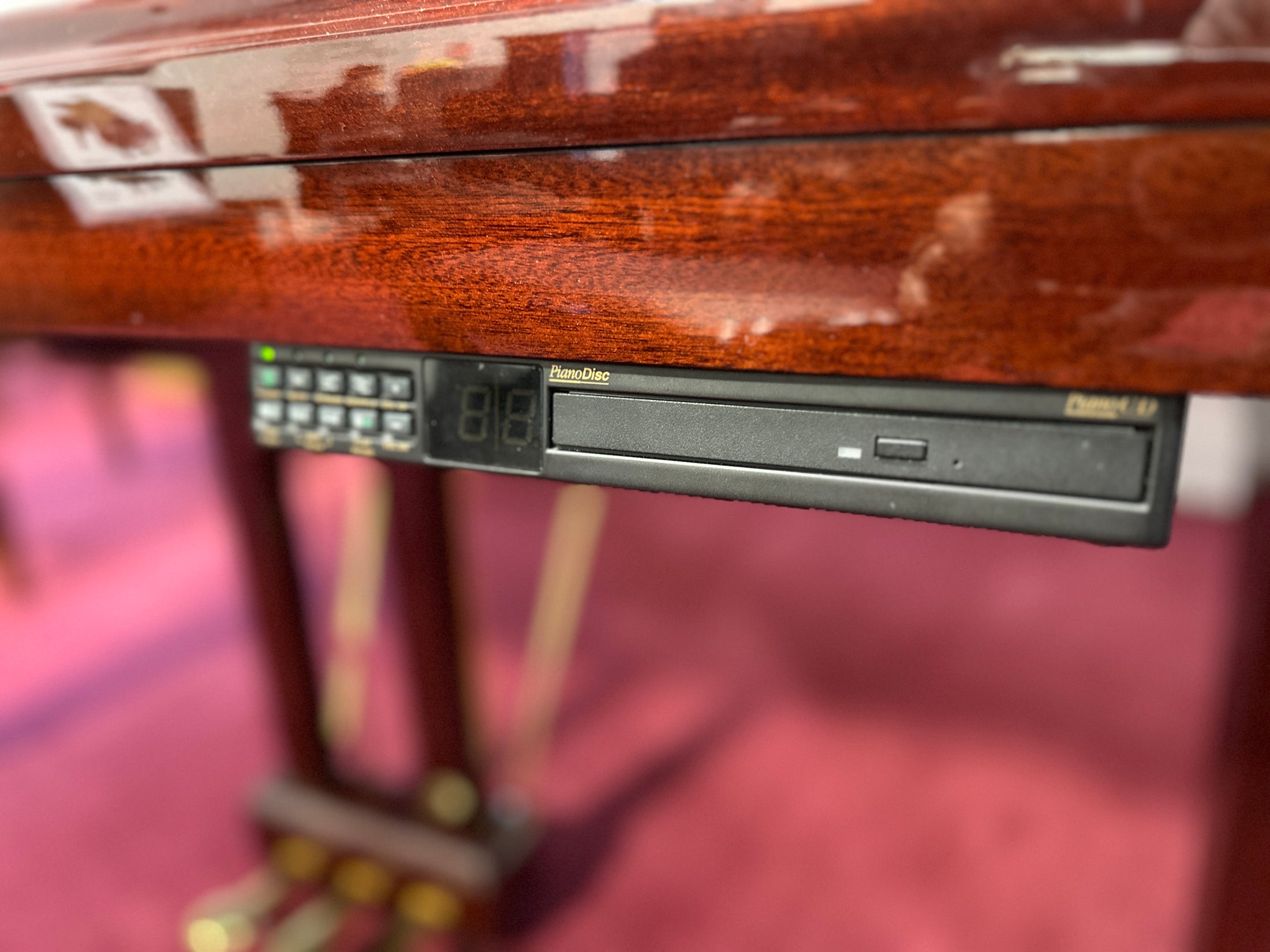 Samick SIG-50PDP 5' Baby Grand Piano with PianoDisc Player System – Polished Mahogany Finish