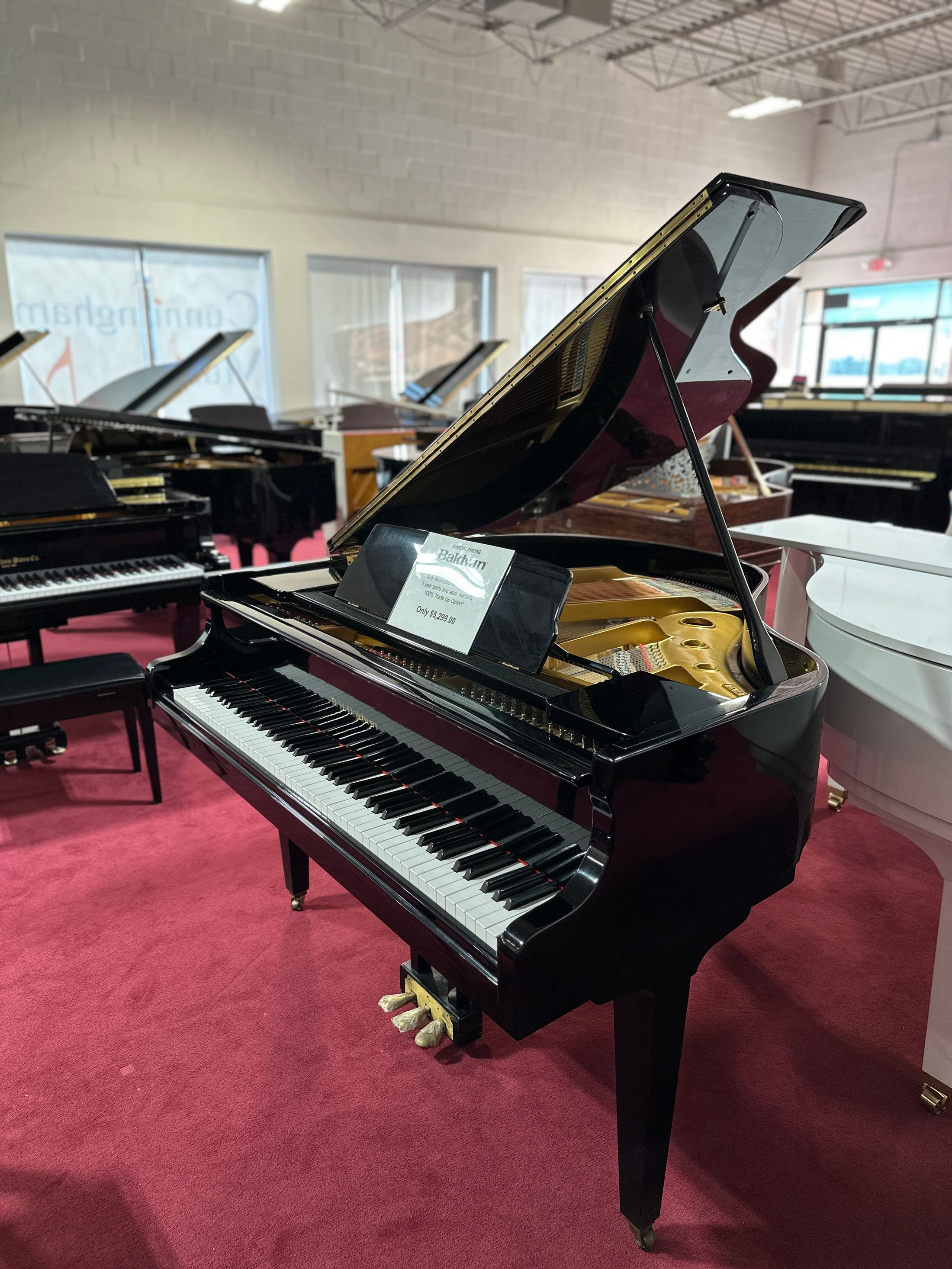 D.H. Baldwin C-142 4'8" Baby Grand Piano – Fully Reconditioned Polished Ebony Finish