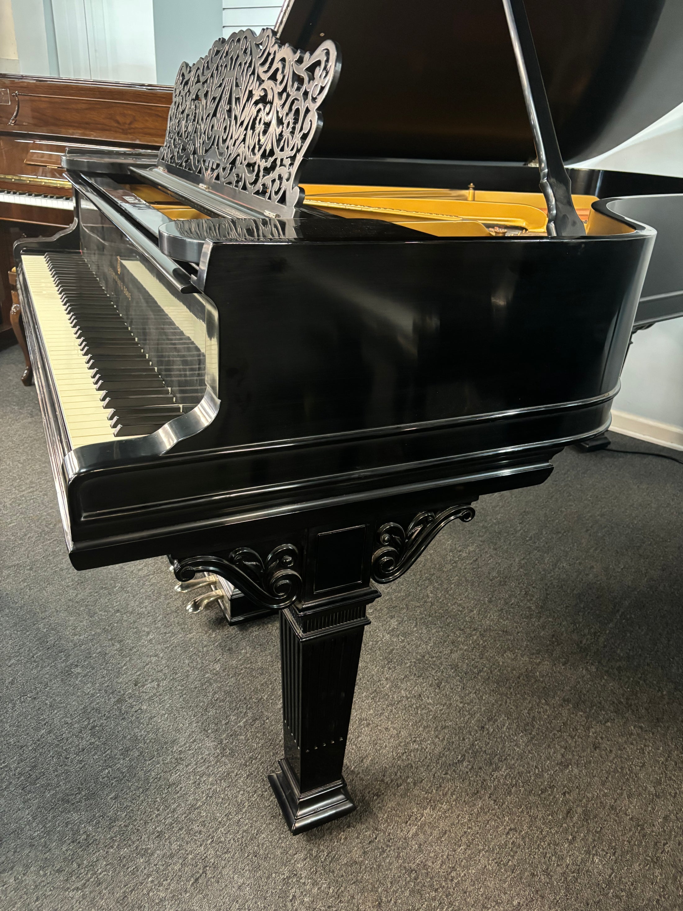 Steinway 7' Model B Grand Piano - Art Case Ebony Satin