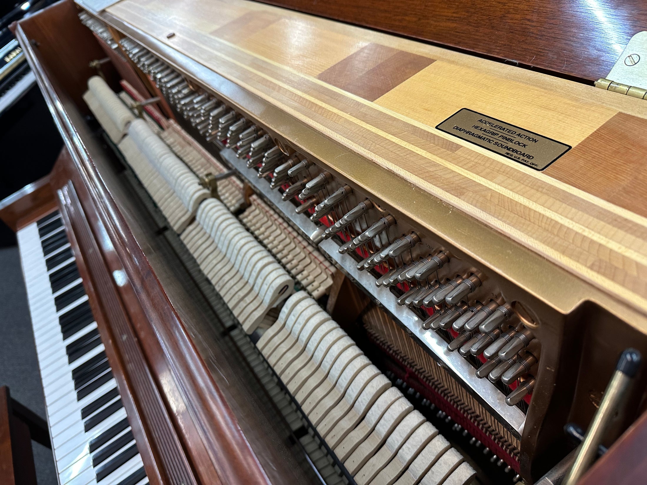 Steinway 45" Crown Jewel Design Mahogany Upright Piano