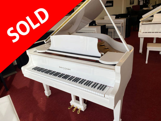 Kohler & Campbell SGK-500WH 5' Baby Grand Piano in Polished White Finish