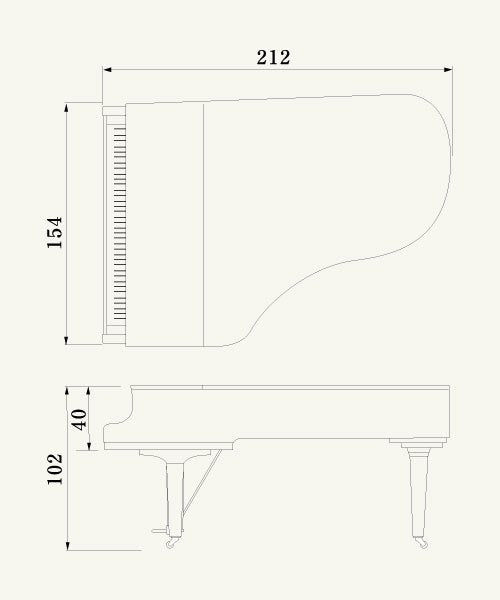 Yamaha C6X 7' Grand Piano in Polished Ebony Finish