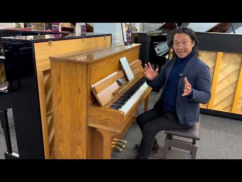 Young Chang 45" Upright Piano in Oak Finish - Pre-Owned