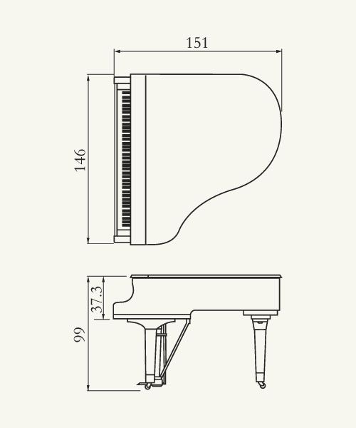 Yamaha GB1K 5' Baby Grand Piano In Polished White Finish