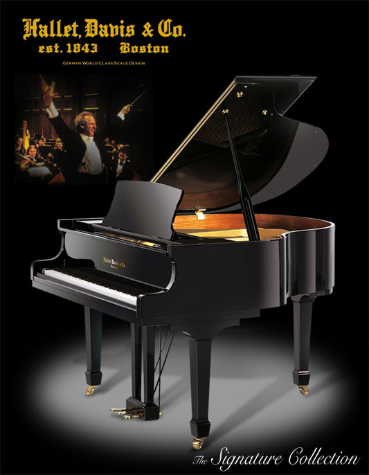 Hallet Davis HS148QR (4'10") Baby Grand PLAYER Piano in Ebony Polish