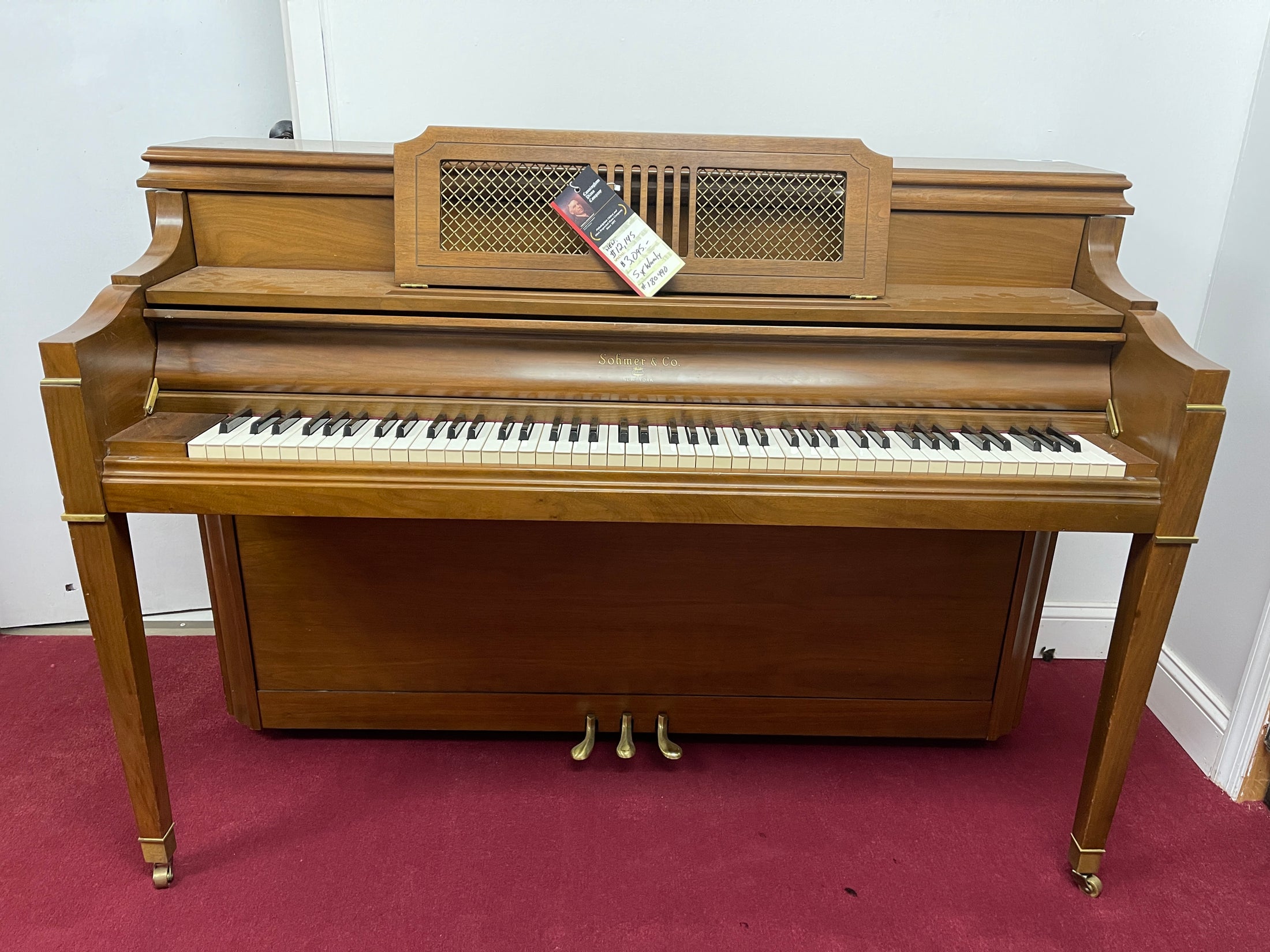 Sohmer Console in Walnut Satin Finish